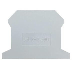 D/UK-2.5BG DIN Rail Mounted Terminal Block End Cover (Pack of 20)