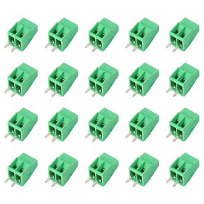20PCS 8Pin 2.54mm/0.1inch Terminal Block Connector, PCB Mount Screw for Arduino and Home Electronics Projects 26-18AWG Cable