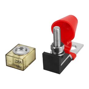 Battery Fuse Block Kit, 225A 58V Fuse and Fuse Block Terminal 30-300 Amps for Boat Truck RV Construction Vehicles