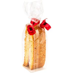 Restaurantware Flat Bottom Heat Seal Sandwich Bags Heat Sealable Food Bags - Gusset Bag with Paper Insert - Clear - 2 x 2 x 8.25 Inch - 100ct Box - Bag Tek