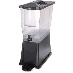 Carlisle FoodService Products TrimLine Plastic Economy Double Base Beverage Dispenser, 2 x 3.5 Gallons, Black