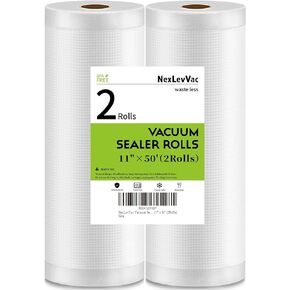 Vacuum Sealer Bags Rolls 6 Pack 8"x20'(3Rolls) and 11"x20'(3Rolls) Durable Commercial Customized Size Bags Rolls,BPA Free,food saver bags rolls for Sous Vide Cooking, Storage, Meal Prep