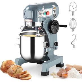 Commercial Food Mixer, Commercial Mixer 15QT 600W, 3 Speeds 130/233/415RPM, Heavy Duty Electric Food Mixer Commercial with Stainless Steel Bowl Stand for Bakery Pizzeria Restaurant