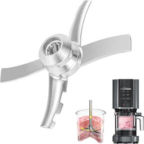 شفرة مجداف بديلة لصانعات الآيس كريم من سلسلة Ninja Creami NC300 - مصنوعة من الفولاذ المقاوم للصدأ الآمن غذائيًا - شفرات مزدوجة النوع - تتضمن موديلات NC301، NC299AMZ، NC300، CN301CO، NC300C والمزيد in Kuwait