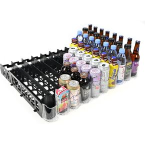 Display Technologies Visi-FAST Spring Fed Organizer for 12/16oz Bottles and Cans - Commercial and Home Fridge (Pack of 1)