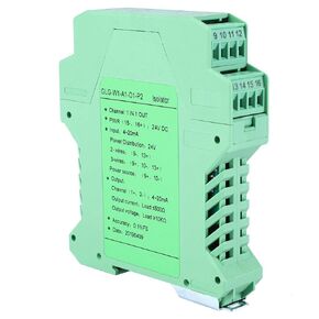 Current Signal Isolator, DC 24V Current Signal Isolator Transmitter 4-20MA PLC Detect Signal Conditioner Used in Industrial Equipment(1 in 1 Out. 4-20ma to 4-20MA)