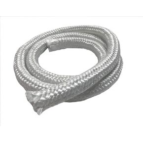 Rope Seal - Fiberglass High Density Rope Gasket 3/8" x 8 feet, Firm Round Braided, Stove Boiler Furnace Oven Kiln Door Seal Gasket