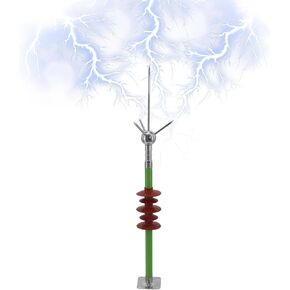 Lightning Rod, Insulated Lightning Rod Insulation Rod Accessories for Lightning Rod Three-Pole Spike Brass Detachable Lightning Protection Equipment Lightning Protection System for House,1100mm