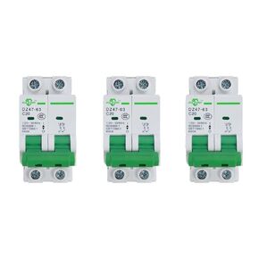 Miniature Circuit Breaker - 3 Pcs 110V/240V MCB DZ47-63 Mini Home Circuit Breaker 2 Pole 16A