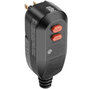 GFCI Plug Replacement Auto Reset 15 Amp 3 Prongs, Waterproof, Ground Fault Circuit Interrupter Safety Plug for Air Conditioner, Hot Tub,Ovens,Pumping,Weeder,2 Pcs