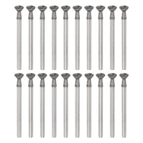 20pcs Diamond Grinding Head 16mm Dia 1/8" Shank Carving Drill Bits Spherical Head Rotary Tool for Grinding, Polishing, Engraving Jade, Jewelry, Stone, Ceramic