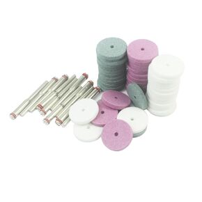 𝐉𝐔𝐍𝐋𝐈𝐗𝐍 55 Pcs Rotary Grinding Stone Wheels - 1/8'' Shank Abrasive Mounted Stone Grinding Wheel Polishing Kits for Dremel