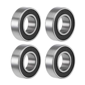 uxcell 6202-16-2RS Deep Groove Ball Bearings 16mm Inner Dia 35mm OD 11mm Bore Double Sealed Chrome Steel Z2 4pcs