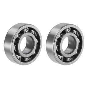 uxcell 6203 Deep Groove Ball Bearings 17mm Bore 40mm OD 12mm Thick CN Open Type Chrome Steel 2pcs