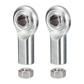 CF6 Rod End Bearing Heim Joints, 3/8 x 3/8-24 Right Hand Female Thread Heim Joint with Jam Nuts 2pcs