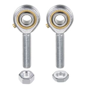 uxcell POSB6 3/8 Inch Male Rod End Bearing Set - 2pcs of 3/8-24 Left and Right Hand Thread Rod Ends with Jam Nut