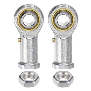uxcell 2pcs PHSB4 Female Rod End Bearing 1/4 Inch Bore and 1/4-28 Right Hand Thread, Self-Lubricating Joint Rod Ends, Includes Jam Nut