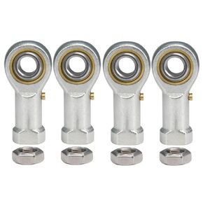 Befenybay 4pcs PHSB4 Rod End Bearings 1/4-inch Bore Pre-Lubricated Bearings 1/4-28 Female Thread Right Hand with Jam Nuts