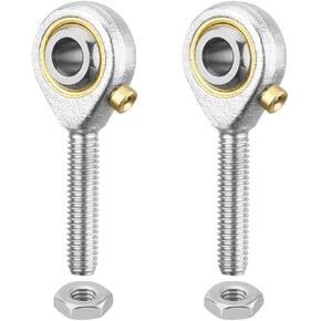 POS12 Rod End Bearing, 2pcs 12mm Bore Pre-Lubricated M12x1.75mm Metric Male Thread Right Hand Heim Joint with Jam Nuts