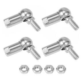 Ball Head Joint Rod End Bearing, 4pcs M5 Right Thread Ball Socket Universal Joints Carbon Steel Angle Ball Joint Fitting for Automotive, Hinged Door, Cupboard