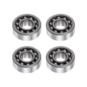 4pcs 1096 Self-Aligning Ball Bearings 6mm Bore 15mm OD 5mm Thickness Open Type Chrome Steel for Transmission