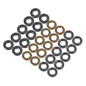 CNBTR 5 x 10 x 4mm Miniature Steel 3-Parts F5-10M Ball Thrust Plane Bearings Pack of 10