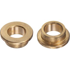 2pcs Flange Bearing Sleeve 12mm Bore 18mm OD 15mm Length 3mm Flange Thickness Bronze Bushing Self-Lubricating Bushings Sleeve for Industrial Equipment