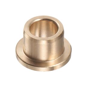 2pcs Flange Bearing Sleeve 12mm Bore 18mm OD 15mm Length 3mm Flange Thickness Bronze Bushing Self-Lubricating Bushings Sleeve for Industrial Equipment