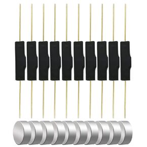 10pcs Plastic Reed Switch Reed Contact Normally Closed Magnetic Induction Switch with 10pcs Small Multi-Use Round Magnets