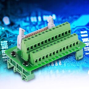 10 * 7 * 5 IDC26P DIN Rail 26Pin 5mm Mount Interface Module Male Connector Breakout Board IDC Wire Flat Ribbon Cable 26 pins Type c jst Breakout Board HEITIGN