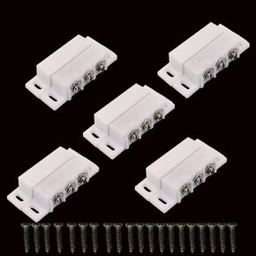 5Sets Magnetic Reed Switch, Magnetic Door Switch/Magnetic Contact Switch/Normally Open Closed NC NO Door Alarm Window Security, for DC 5V 12V 24V Light (white-31)