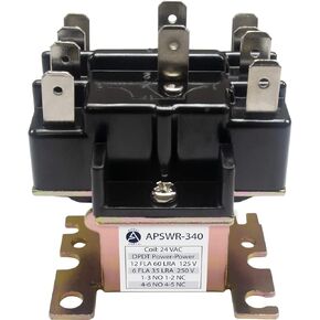 Appli Parts APSWR-340 90-340,24 VAC Coil, General Purpose Switching Relay,DPDT, for HVAC applications and other general electrical installations replaces APSR-340