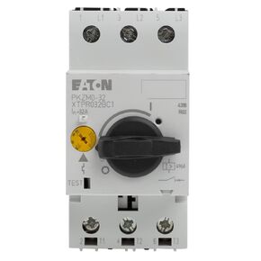 Eaton PKZM0-32 Manual Motor Starter adjustable from 25 to 32 AMPS, Class 10 tripping and rotary On/OFF Handle