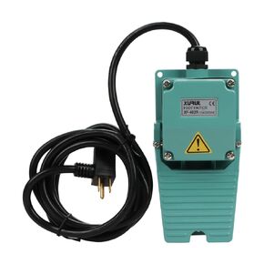 Power Maintained Foot Switch XF-402R, Single Pedal, 15A 250V, 7.2 Feet Cord with Plug,Cast Aluminum (Maintained Switch)