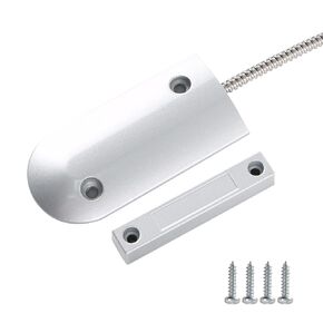 1 Sets Silver OC-60B NC&NO Door Magnetic Contact Wired Sensor, Roller Door Magnetic Reed Switch, Garage Door Alarm Sensor