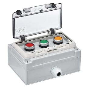 MECCANIXITY IP67 Push Button Box ABS Green Button Red Button Yellow Button for Indoor and Outdoor Electrical Communication Fire Equipment
