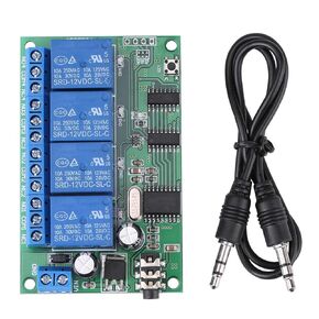 Fafeicy AD22B04 12V 4 Channel DTMF Tone Signal Decoder, Relay Phone Remote Control PLC, Module
