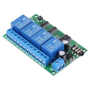AD22B04 DTMF Decoder 12V DTMF Decoder 4 Channel DTMF Relay Board PLC Decoder Relay with Cable​