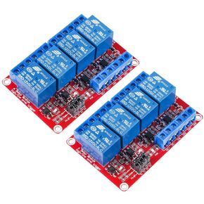 2PCS 12V Relay Module with Optocoupler High Level or Low Level Trigger Expansion Board (12V 4Channel)