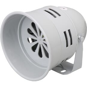 Mxfans AC110V MS-290 Grey Plastic Mini Motor Siren Sound Alarm Industrial Accessory