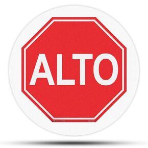 TRADESAFE Exit Anti-Slip Floor Sticker - Emergency Exit Sign Floor Decal, Peel and Stick Adhesive Vinyl Sign, ANSI-Compliant, 17" Diameter Round Sticker