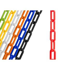 US Weight (Made in USA) 2 inch x 100 feet' Yellow Plastic Safety Chain ft. SunShield UV Resistant Technology