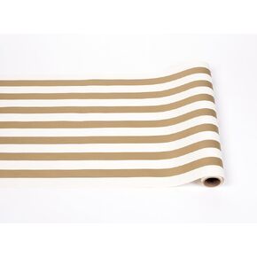 Striped Table Runner - Gold Paper Table Runner for Parties or Weddings - American Made