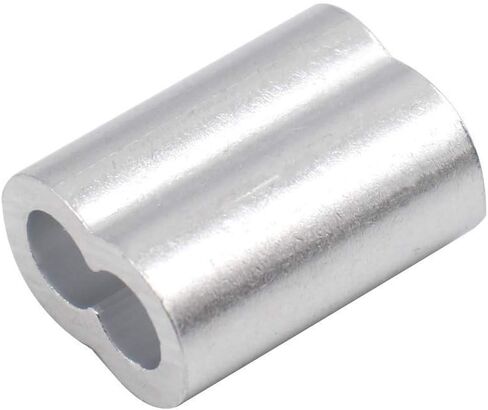 Accessbuy 1/8" Wire Rope Sleeve,Aluminum Gritted Crimping Sleeve,Aluminum Crimping Loop Sleeve,Cable Crimp Ferrules for 1/8" Diameter Wire Rope and Cable Line 100 Pieces in Kuwait