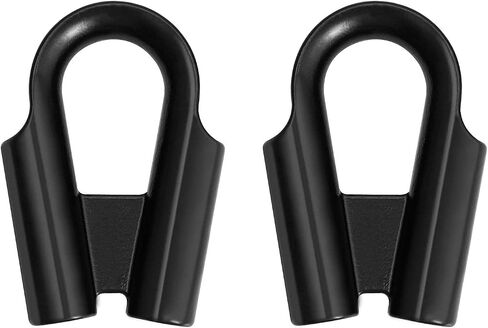 2 Pack Stainless Steel Wire Rope Tube Thimble Cable Thimbles with Gusset (Black, 3/8 inch) in Saudi Arabia