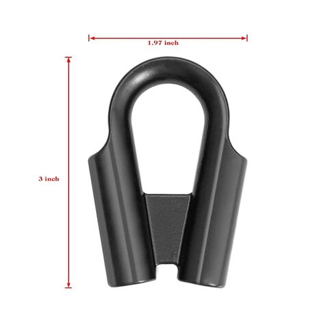 2 Pack Stainless Steel Wire Rope Tube Thimble Cable Thimbles with Gusset (Black, 3/8 inch) in Saudi Arabia