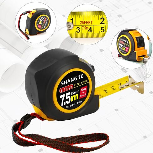 Steel Measuring Tape, Tape Measure 16 ft, Measuring Tape Retractable, 16-Foot Basics Self-Locking Measurement Tape, Self Lock Auto Lock Tape Rule Imperial/Metric Tape Measure for Body Measurements in Saudi Arabia