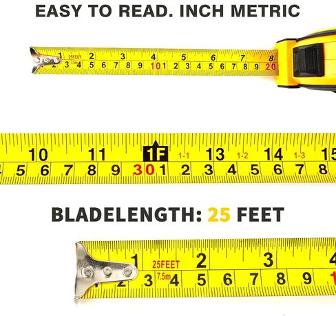 Steel Measuring Tape, Tape Measure 16 ft, Measuring Tape Retractable, 16-Foot Basics Self-Locking Measurement Tape, Self Lock Auto Lock Tape Rule Imperial/Metric Tape Measure for Body Measurements in Saudi Arabia