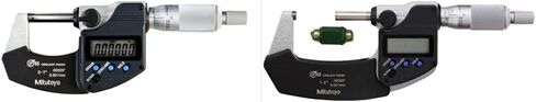 Mitutoyo 293-340-30 Digital Micrometer, Inch/Metric, Ratchet Stop, 0-1" (0-25.4mm) Range, 0.00005" (0.001mm) Resolution, +/-0.00005" Accuracy, Meets IP65 Specifications in Saudi Arabia