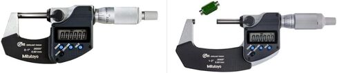Mitutoyo 293-340-30 Digital Micrometer, Inch/Metric, Ratchet Stop, 0-1" (0-25.4mm) Range, 0.00005" (0.001mm) Resolution, +/-0.00005" Accuracy, Meets IP65 Specifications in Saudi Arabia